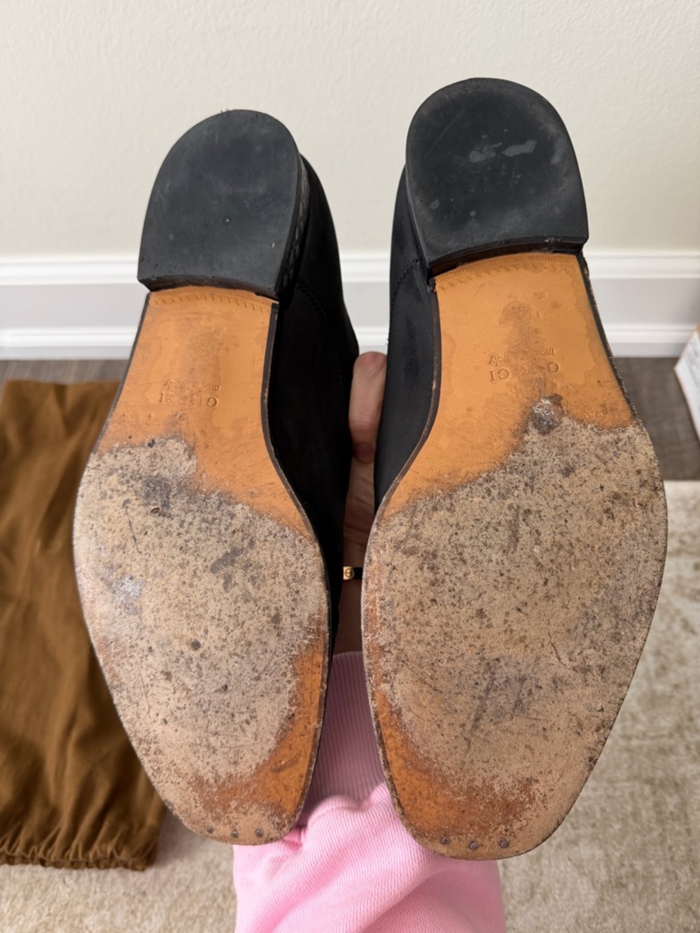 Gucci Black Suede Cap-Toe Derby Shoes - Picture 2 of 8